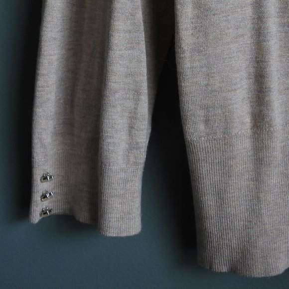 Premise Studio Beige 8 Button Lightweight Cardigan XL - Picture 4 of 7